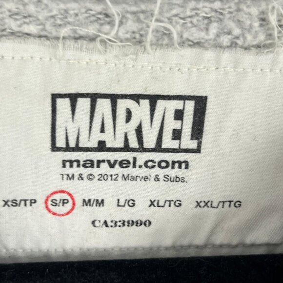 Marvel Sweater Size S Gray Long Sleeve Raglan Crew Neck Cotton Polyester Rayon - Picture 5 of 9